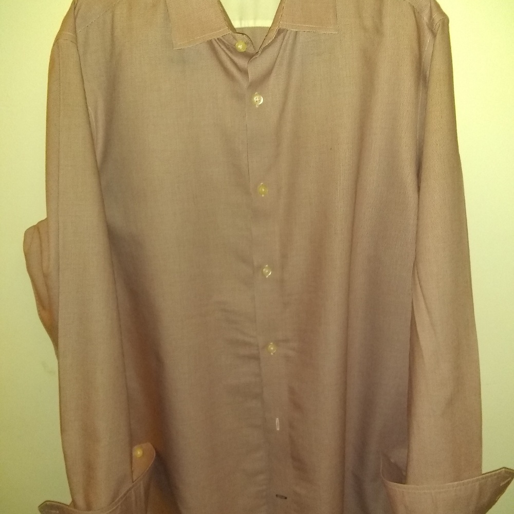 Rust pink button down shirt